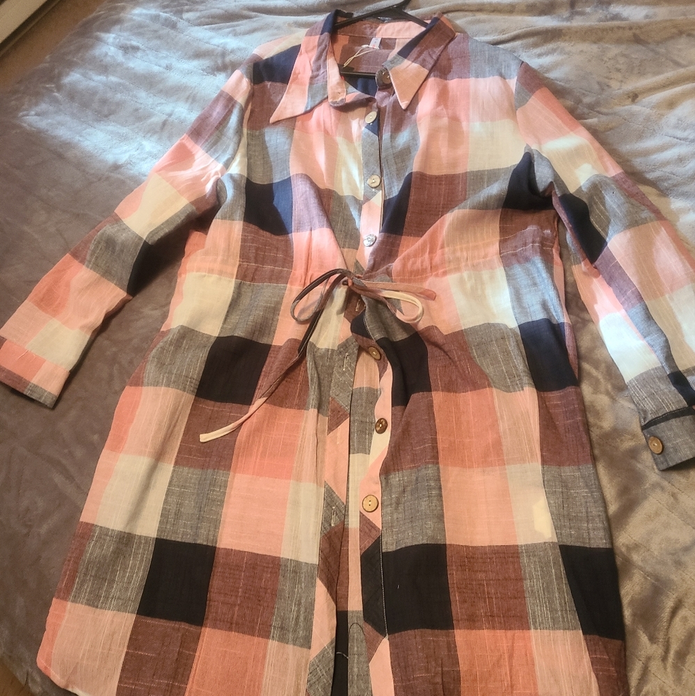 Plaid T-shirt dress